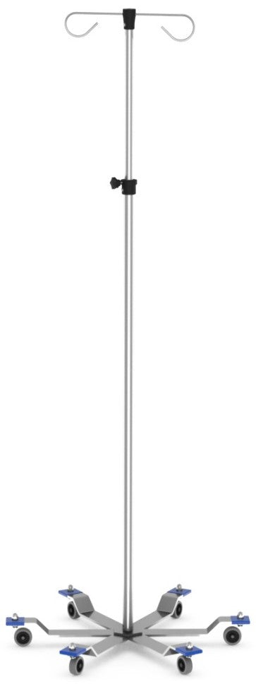 IV Pole Hand Operated 6-Leg Stand Welded Base