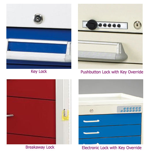 MPD Easy Push Aluminum 4 Drawer Anesthesia Cart