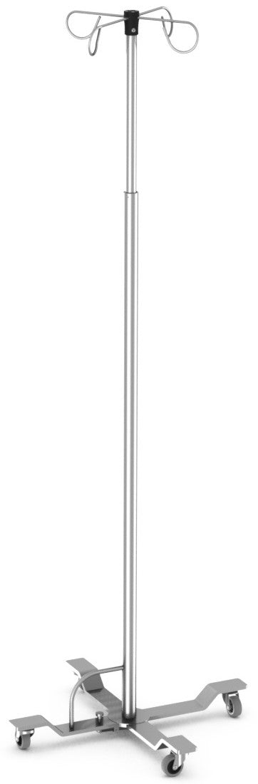 IV Pole Foot Operated 4-Leg Stand Welded Base
