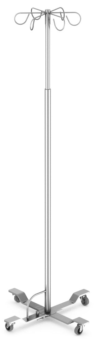 IV Pole Foot Operated 4-Leg Stand Welded Base