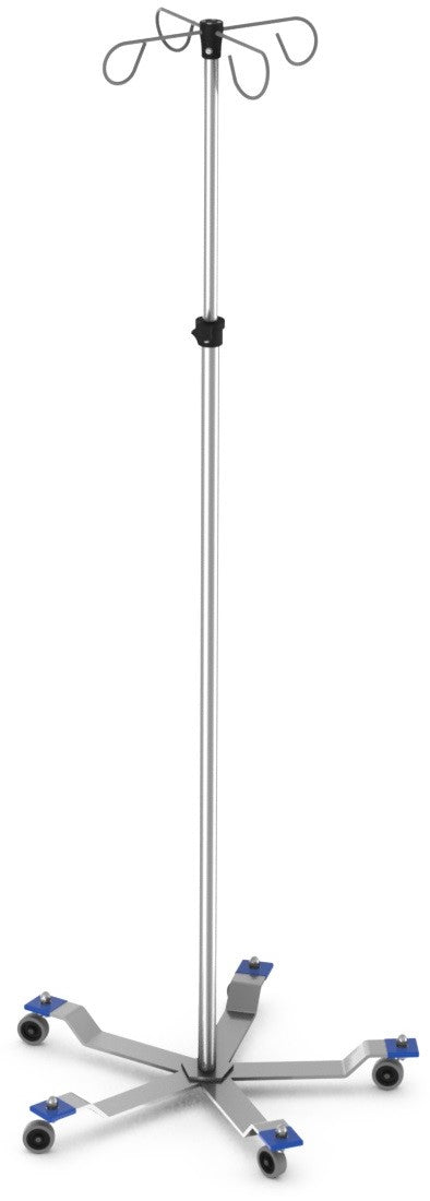 IV Pole Hand Operated 5-Leg Stand Welded Base