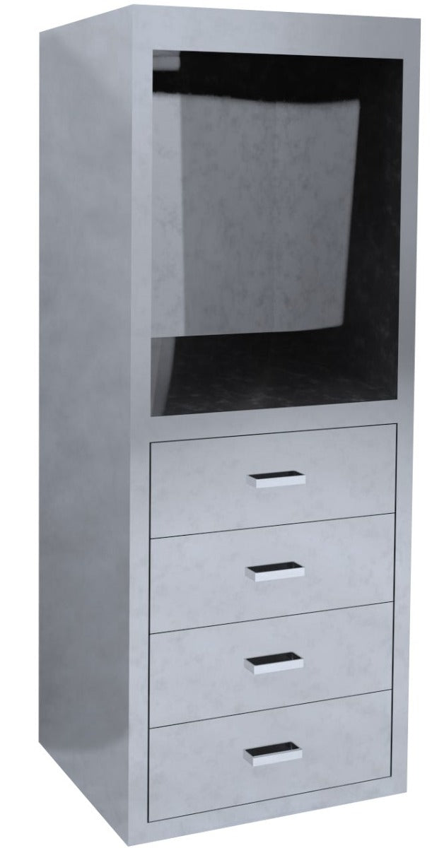 MAC Medical Operating Room Desk Cabinets with 4  Drawers Overall Dimensions 18" D x 24" W x 60" H