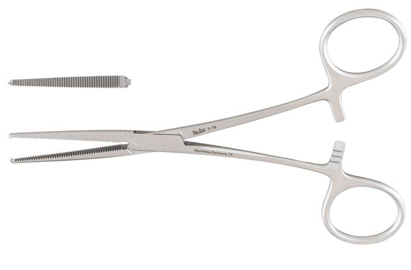 Miltex Baby Ochsner Forceps, 5-1/2, Straight, 1 X 2 Teeth