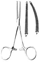 Miltex Kocher Forceps, 5-1/2, Curved, 1 X 2 Teeth