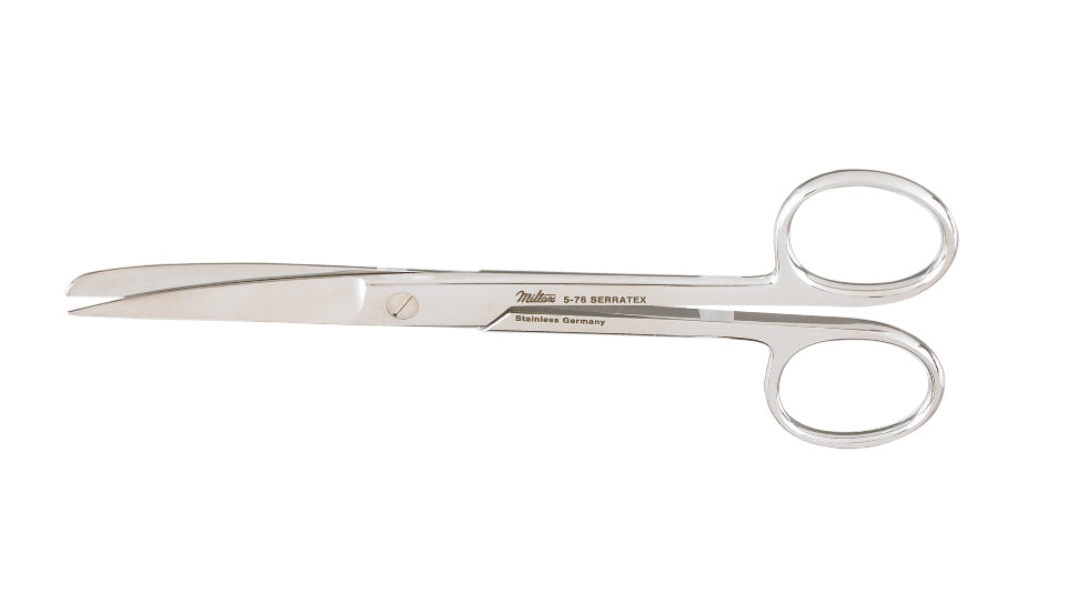 Miltex Serratex Operating Scs,5-1/2, Cvd,Sharp-Blunt,Serr