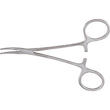 Miltex Packer Mosquito Forceps, 5, Curved, Flat Jaws