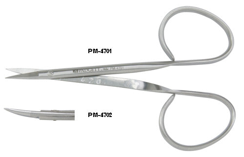 Padgett Iris Scissors, 3-3/4, Curved, Sharp Tips, Ribbon