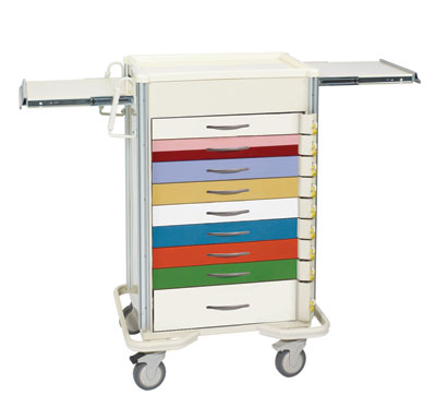 MPD Easy Push Aluminum 9 Drawer Emergency Cart