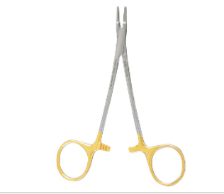 Miltex Ryder-Type Needle Holder, 7, Tc, Serrated Jaws