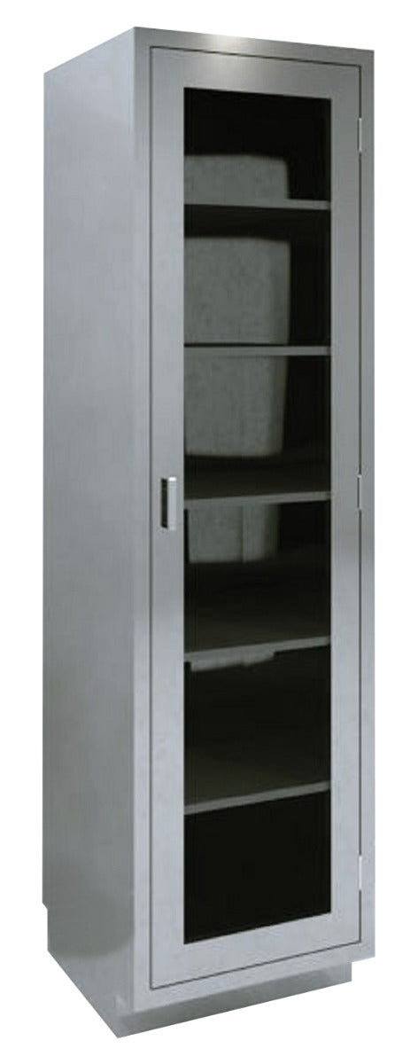 Single Glass Door High Cabinet Stainless Steel